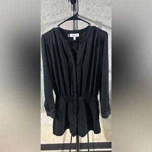 Jennifer Lopez Black Romper with Buttons